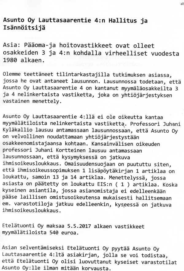 Vuokran oikaisu
